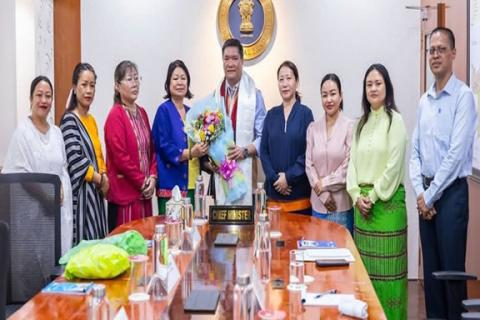 Newly constituted 7th body of the APSCW visits Hon’ble CM Arunachal Pradesh on 01/07/2025